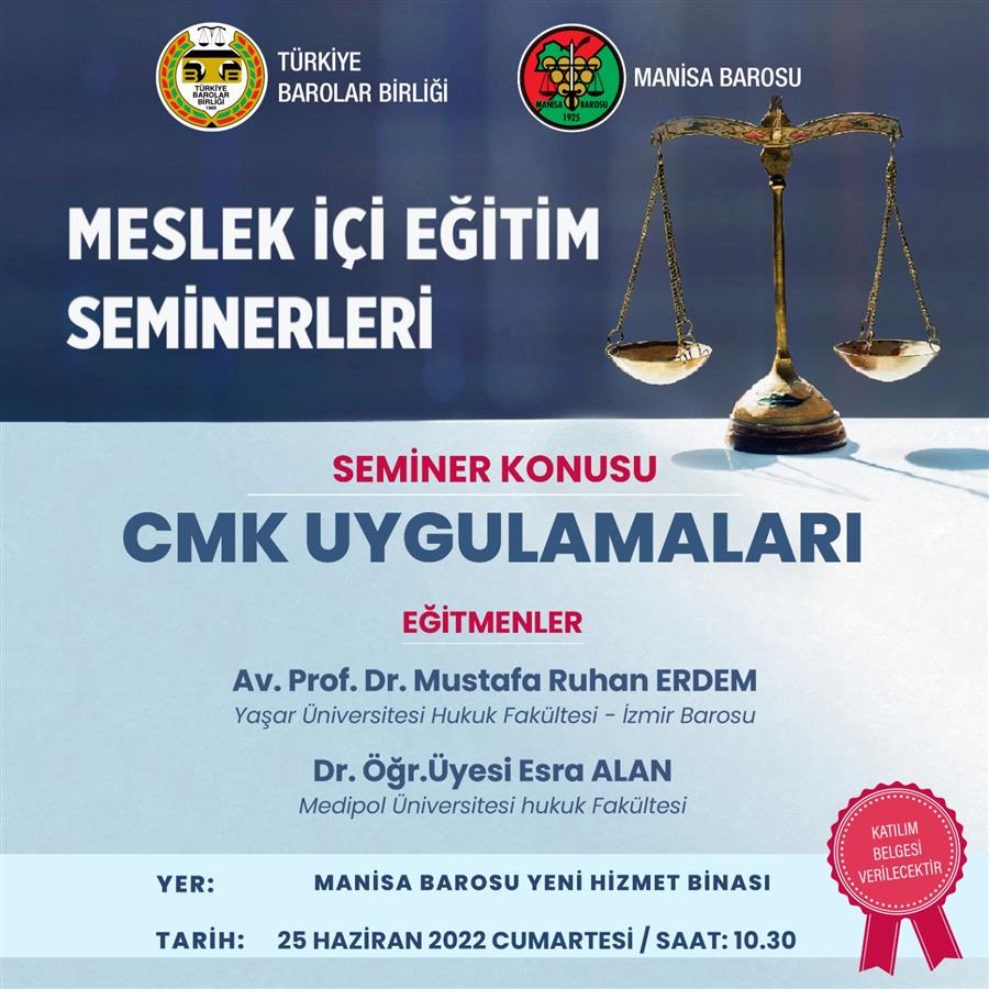 25 HAZİRAN MESLEK İÇİ EĞİTİM SEMİNERİ