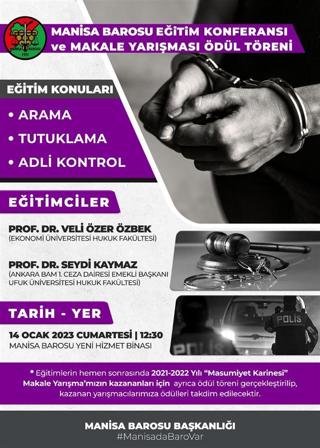 14 Ocak 2023 EĞİTİM KONFERANSI ve MAKALE YARIŞMASI ÖDÜL TÖRENİ